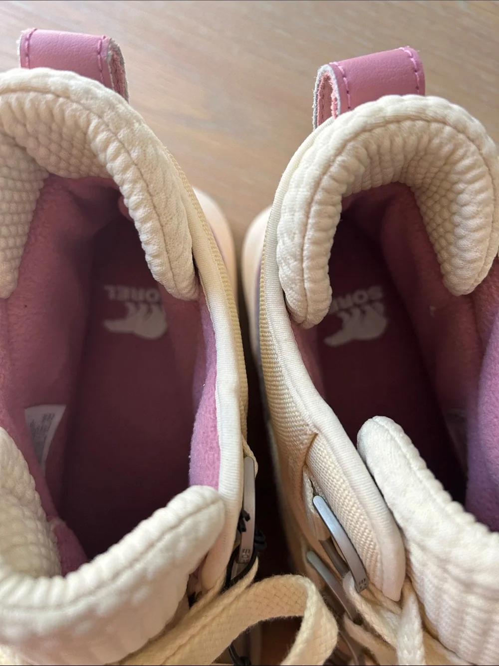 Sorel Beige Cream Pink Brown Platform Ankle Boots